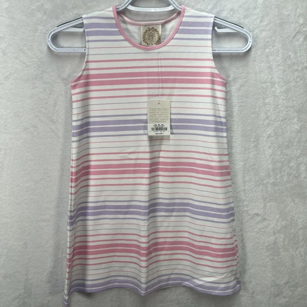 The Beaufort Bonnet Company Sleeveless Polly Play Dress Girl 7 Pima Cotton NEW